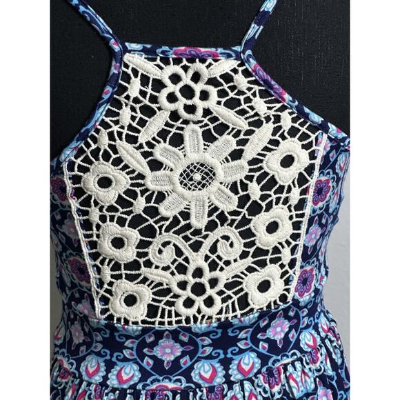 Paulnkc Women’s Blue & Cream Strappy Dress Size (S) - Picture 11 of 16